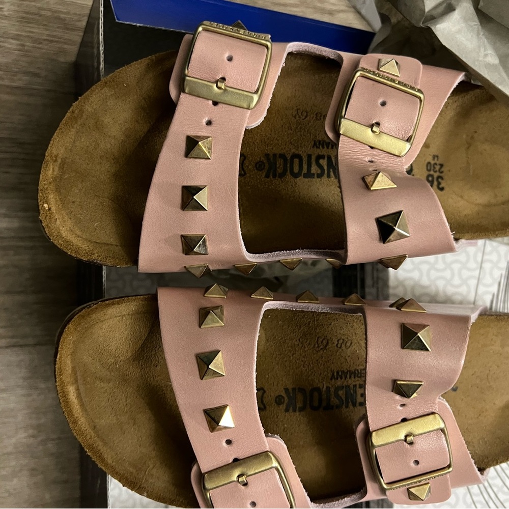 Birkenstock Arizona pink studded sandals 36